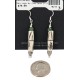 Certified Authentic .925 Sterling Silver Hooks Natural Turquoise Bone Native American Dangle Earrings 18216-3