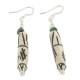 Certified Authentic .925 Sterling Silver Hooks Natural Turquoise Bone Native American Dangle Earrings 18216-3