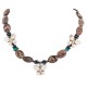 Certified Authentic Butterfly Navajo .925 Sterling Silver Natural Turquoise Jasper Hematite Wood Native American Necklace 750199-9