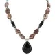 Certified Authentic Navajo .925 Sterling Silver Natural Turquoise Jasper Black Onyx Native American Necklace  750199-5