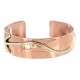Certified Authentic Navajo Handmade Brass Native American Pure Copper Bracelet 13134