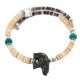 Certified Authentic Navajo Natural Turquoise Heishi Jasper Native American Adjustable Wrap Bracelet 13135-2
