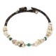 Certified Authentic Navajo White Howlite Heishi Native American Adjustable Wrap Bracelet 13131-2