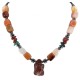 Turtle Certified Authentic Navajo .925 Sterling Silver Natural Turquoise Carnelian Red Jasper Hematite Native American Necklace  750198-10