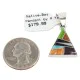 Certified Authentic Triangle Navajo .925 Sterling Silver Natural Multicolor Real Handmade Native American Inlaid Pendant 24491-3 Certified Authentic Triangle Navajo .925 Sterling Silver Natural Multicolor Real Handmade Native American Inlaid Pendant 24491-3