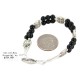 Certified Authentic Navajo Natural Black Onyx Native American Bracelet 1301-4