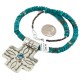 Cross .925 Sterling Silver Nickel Handmade Certified Authentic Navajo Natural Turquoise Native American Necklace 18224-5-18209 Cross .925 Sterling Silver Nickel Handmade Certified Authentic Navajo Natural Turquoise Native American Necklace 18224-5-18209