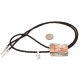 Certified Authentic Handmade Navajo Leather Pure Copper and Nickel Native American Bolo Tie 24489-1