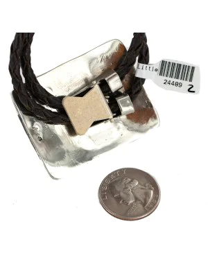 Certified Authentic Handmade Navajo Leather Pure Copper and Nickel Native American Bolo Tie 24489-2 Certified Authentic Handmade Navajo Leather Pure Copper and Nickel Native American Bolo Tie 24489-2
