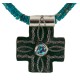 Cross .925 Sterling Silver Nickel Handmade Certified Authentic Navajo Natural Turquoise Native American Necklace 18224-5-18209 Cross .925 Sterling Silver Nickel Handmade Certified Authentic Navajo Natural Turquoise Native American Necklace 18224-5-18209
