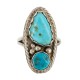 Handmade Certified Authentic Navajo .925 Sterling Silver Turquoise Native American Ring 16861