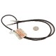 Handmade Certified Authentic Navajo Leather Pure Copper and Nickel Native American Bolo Tie 24489-7