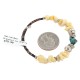 Certified Authentic Navajo Natural Turquoise Heishi Agate Native American Adjustable Wrap Bracelet 13139-6