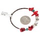 Navajo Certified Authentic Natural Turquoise Heishi Coral Native American Adjustable Wrap Bracelet 13139-10 Navajo Certified Authentic Natural Turquoise Heishi Coral Native American Adjustable Wrap Bracelet 13139-10