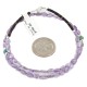 Certified Authentic Navajo .925 Sterling Silver Natural Amethyst Turquoise Hematite Native American Necklace 750201