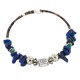Navajo Certified Authentic Natural Turquoise Heishi Lapis Lazuli Native American Adjustable Wrap Bracelet 13139-9
