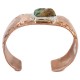 Certified Authentic Navajo Hammered Handmade Navajo Natural Turquoise Native American Pure Copper Bracelet 13142-4