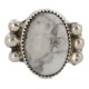 Handmade Certified Authentic Navajo .925 Sterling Silver White Howlite Native American Ring 18243 Handmade Certified Authentic Navajo .925 Sterling Silver White Howlite Native American Ring 18243