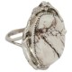 Handmade Certified Authentic Navajo Silver White Buffalo Native American Ring 18242 Handmade Certified Authentic Navajo Silver White Buffalo Native American Ring 18242