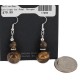Navajo .925 Sterling Silver Certified Authentic Natural Tigers Eye Native American Dangle Earrings 17868