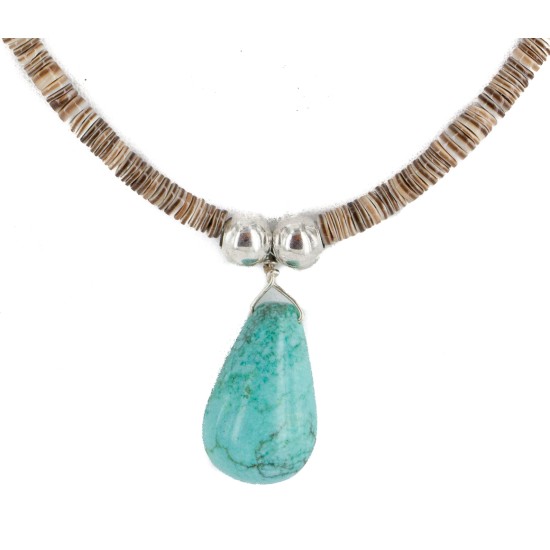 .925 Sterling Silver Navajo Certified Authentic Natural Graduated Heishi Coral Native American Necklace 18231-1