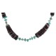 Navajo .925 Sterling Silver Certified Authentic Natural Turquoise Graduated Heishi Native American Necklace  750202-3