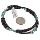 Navajo .925 Sterling Silver Certified Authentic Natural Turquoise Graduated Heishi Native American Necklace  750202-3