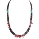 Navajo .925 Sterling Silver Certified Authentic Natural Turquoise Graduated Heishi Coral Native American Necklace 18240-2 Navajo .925 Sterling Silver Certified Authentic Natural Turquoise Graduated Heishi Coral Native American Necklace 18240-2