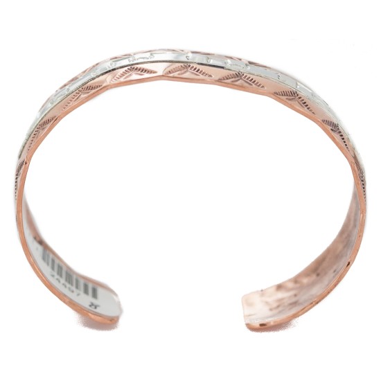 Certified Authentic .925 Sterling Silver Mountain Handmade Navajo Native American Pure Copper Bracelet 24497-4 Certified Authentic .925 Sterling Silver Mountain Handmade Navajo Native American Pure Copper Bracelet 24497-4