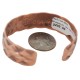 Certified Authentic .925 Sterling Silver Mountain Handmade Navajo Native American Pure Copper Bracelet 24497-4