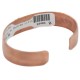 Certified Authentic Handmade Navajo White Howlite Native American Pure Copper Bracelet 24494-2
