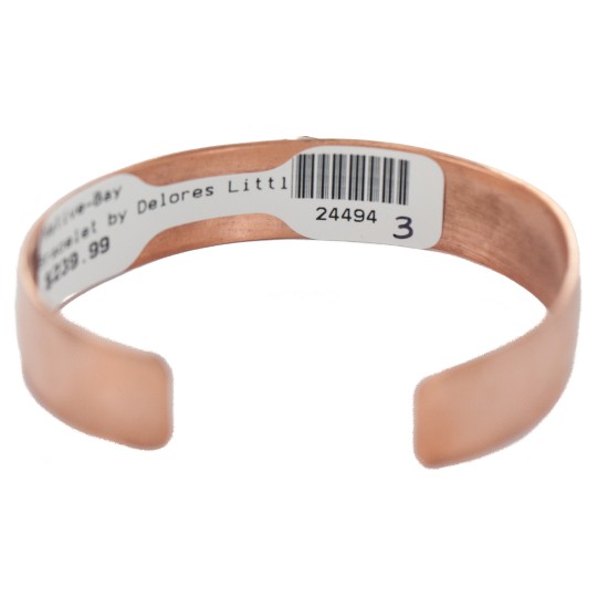 Certified Authentic Navajo Handmade Natural Jasper Native American Pure Copper Bracelet 24494-3 Certified Authentic Navajo Handmade Natural Jasper Native American Pure Copper Bracelet 24494-3