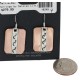 Certified Authentic .925 Sterling Silver Handmade Navajo Native American Pure Copper Dangle Earrings 18249-4
