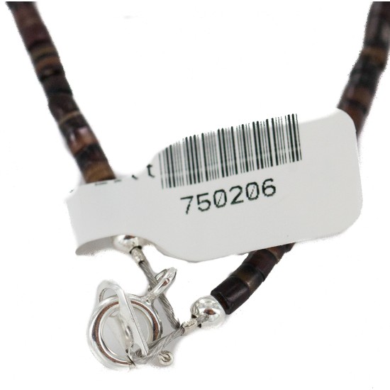 Navajo .925 Sterling Silver Certified Authentic Natural Turquoise Graduated Heishi Coral Native American Necklace 750206 Navajo .925 Sterling Silver Certified Authentic Natural Turquoise Graduated Heishi Coral Native American Necklace 750206