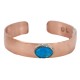 Certified Authentic Handmade Navajo Natural Turquoise Native American Pure Copper Bracelet 24494-7
