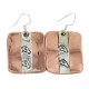 Certified Authentic Horse Head Handmade .925 Sterling Silver Navajo Native American Pure Copper Dangle Earrings 18249-6
