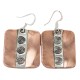 Certified Authentic Maze .925 Sterling Silver Handmade Navajo Native American Pure Copper Dangle Earrings 18249-3