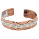 Mountain Certified Authentic .925 Sterling Silver Handmade Navajo Native American Pure Copper Bracelet 24497-11