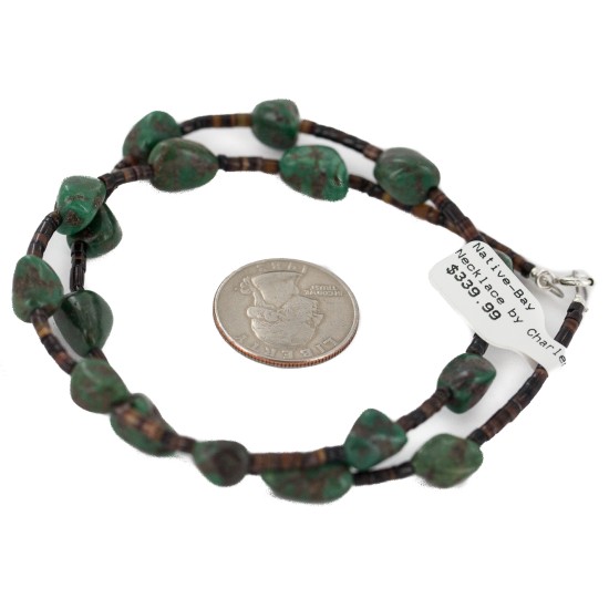 Certified Authentic Navajo .925 Sterling Silver Natural Turquoise Native American Necklace 750210 Certified Authentic Navajo .925 Sterling Silver Natural Turquoise Native American Necklace 750210