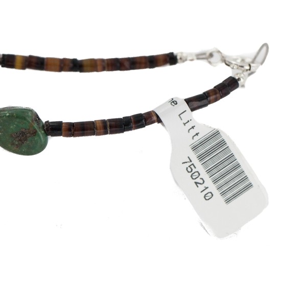 Certified Authentic Navajo .925 Sterling Silver Natural Turquoise Native American Necklace 750210 Certified Authentic Navajo .925 Sterling Silver Natural Turquoise Native American Necklace 750210