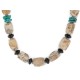 .925 Sterling Silver Certified Authentic Navajo Natural Turquoise Jasper Black Onyx Native American Necklace 750209-5 .925 Sterling Silver Certified Authentic Navajo Natural Turquoise Jasper Black Onyx Native American Necklace 750209-5