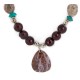 Certified Authentic .925 Sterling Silver Navajo Natural Turquoise Red Jasper Native American Necklace  750208-7