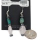 Navajo .925 Sterling Silver Hooks Certified Authentic Natural Turquoise Pink Quartz Hematite Native American Dangle Earrings 18252-2
