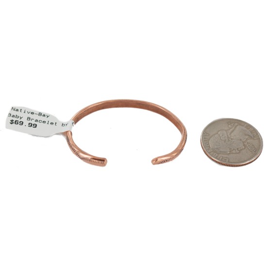 Handmade Navajo Certified Authentic Pure Copper Native American Baby Bracelet 13146-7 All Products NB160401214547 13146-7 (by LomaSiiva)