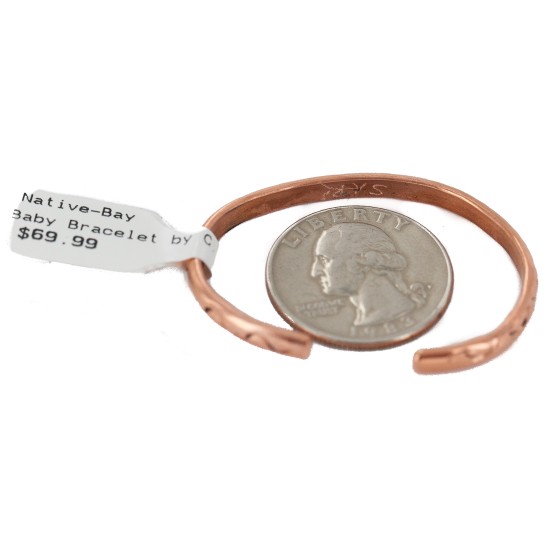 Handmade Navajo Certified Authentic Pure Copper Native American Baby Bracelet 13146-1 All Products NB160401212905 13146-1 (by LomaSiiva)