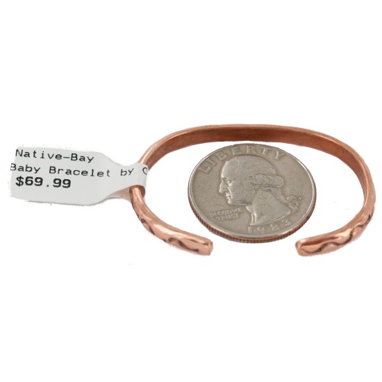 Navajo Handmade Certified Authentic Pure Copper Native American Baby Bracelet 13146-11 All Products NB160401214017 13146-11 (by LomaSiiva)