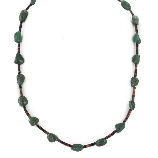 Certified Authentic Navajo .925 Sterling Silver Natural Turquoise Native American Necklace 750210 Certified Authentic Navajo .925 Sterling Silver Natural Turquoise Native American Necklace 750210