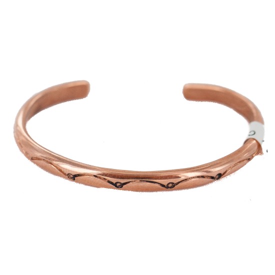 Handmade Navajo Certified Authentic Pure Copper Native American Baby Bracelet 13146-2 All Products NB160401211231 13146-2 (by LomaSiiva)