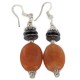 Navajo .925 Sterling Silver Hooks Certified Authentic Natural Carnelian Hematite Native American Dangle Earrings 18252-3 All Products NB160401193755 18252-3 (by LomaSiiva)