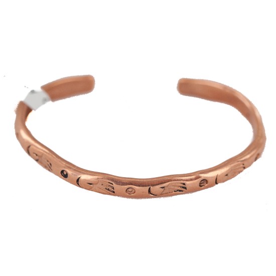 Navajo Certified Authentic Bear Paw Handmade Pure Copper Native American Baby Bracelet 13146-5 All Products NB160401210334 13146-5 (by LomaSiiva)